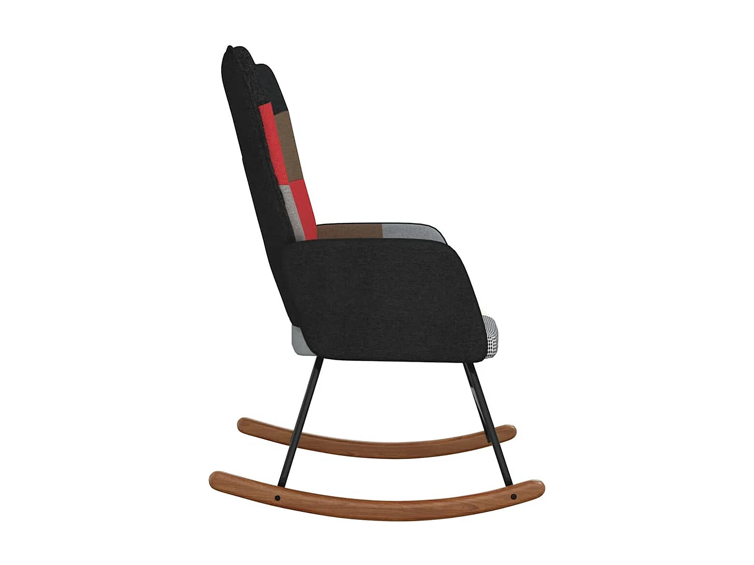 Schaukelsessel mit Hocker Patchwork Stoff