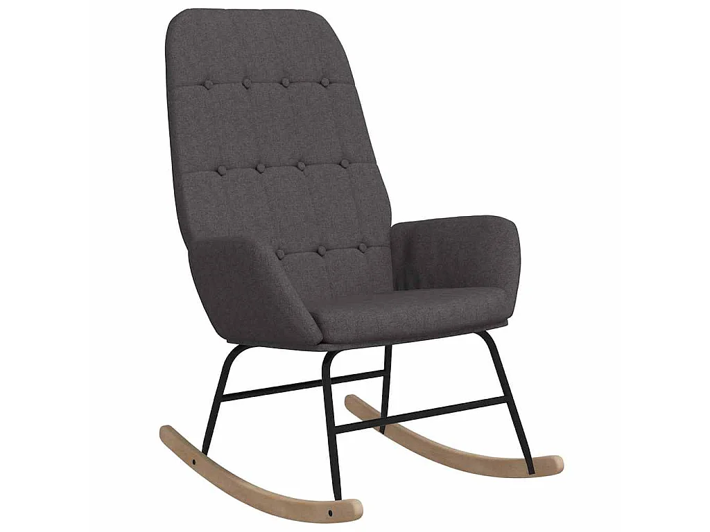Chaise à bascule Gris foncé Tissu