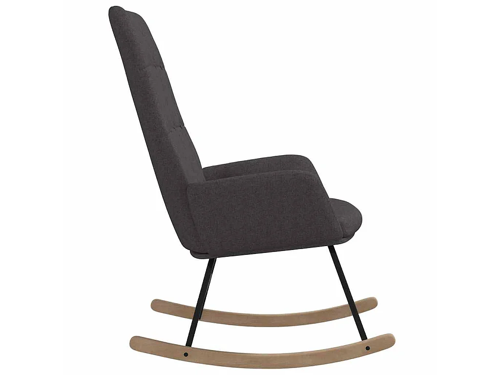 Chaise à bascule Gris foncé Tissu