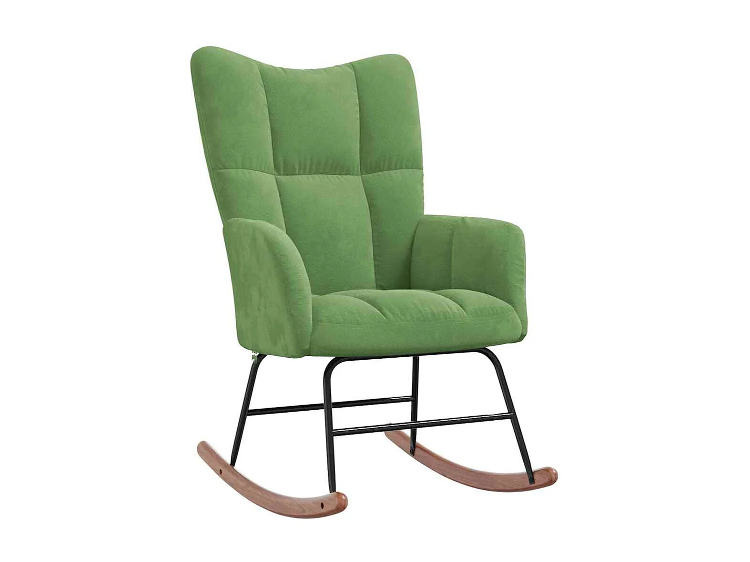 Chaise à bascule Vert clair Velours