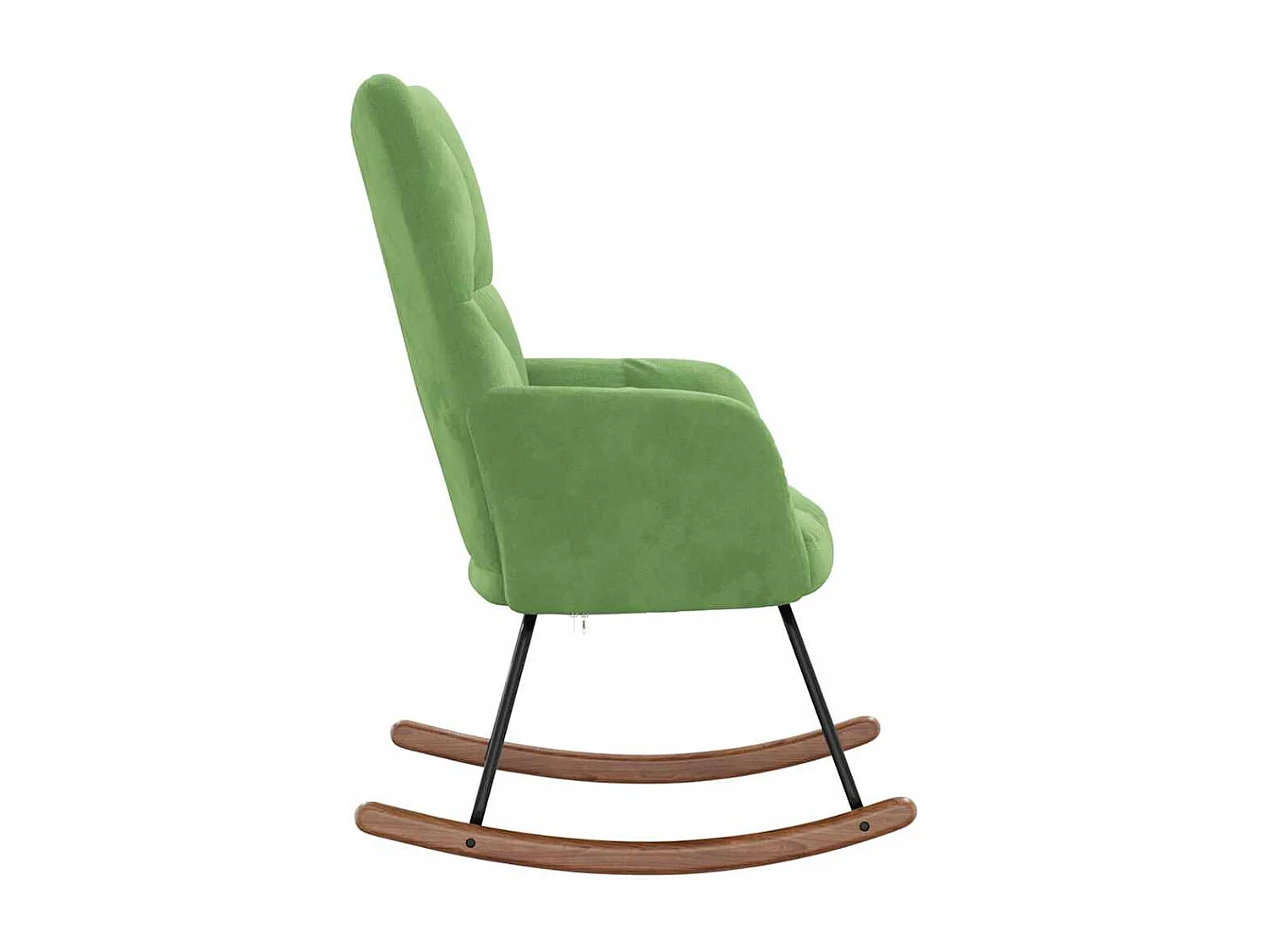 Chaise à bascule Vert clair Velours