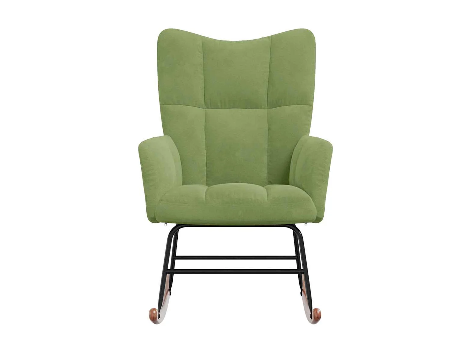 Chaise à bascule Vert clair Velours
