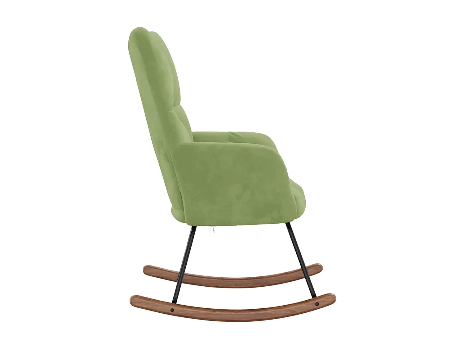 Chaise à bascule Vert clair Velours
