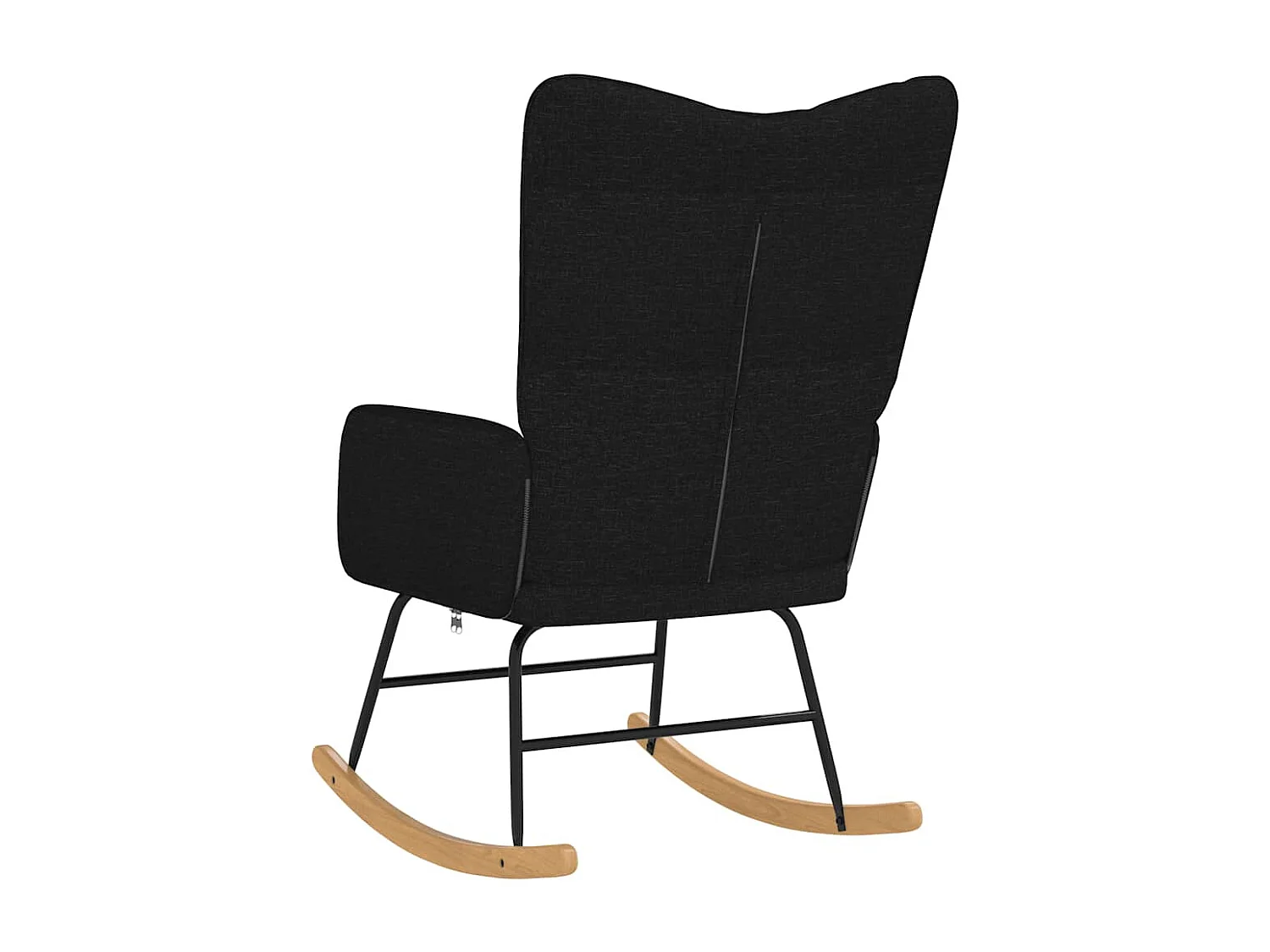 Chaise à bascule Noir Tissu