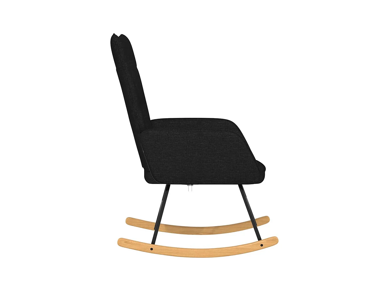 Chaise à bascule Noir Tissu