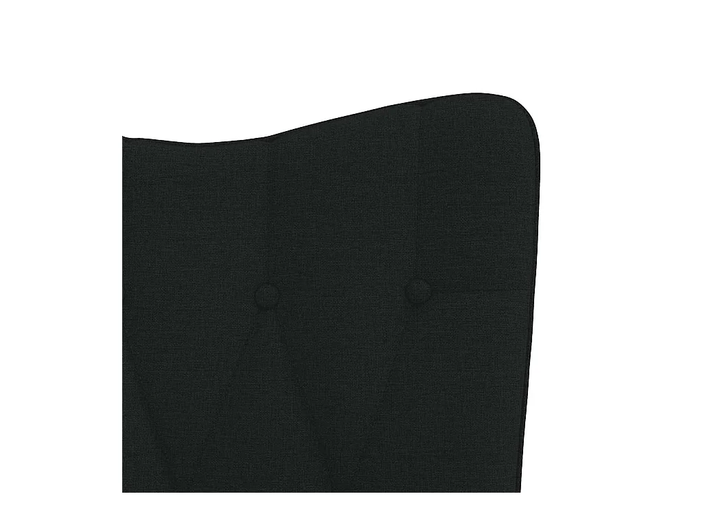 Chaise à bascule Noir Tissu