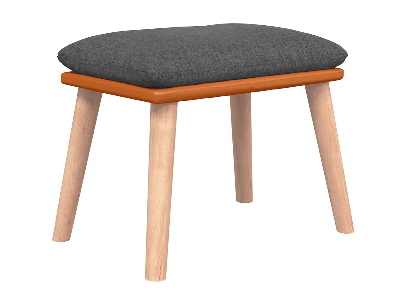 Chaise à bascule avec repose-pied Gris foncé Tissu