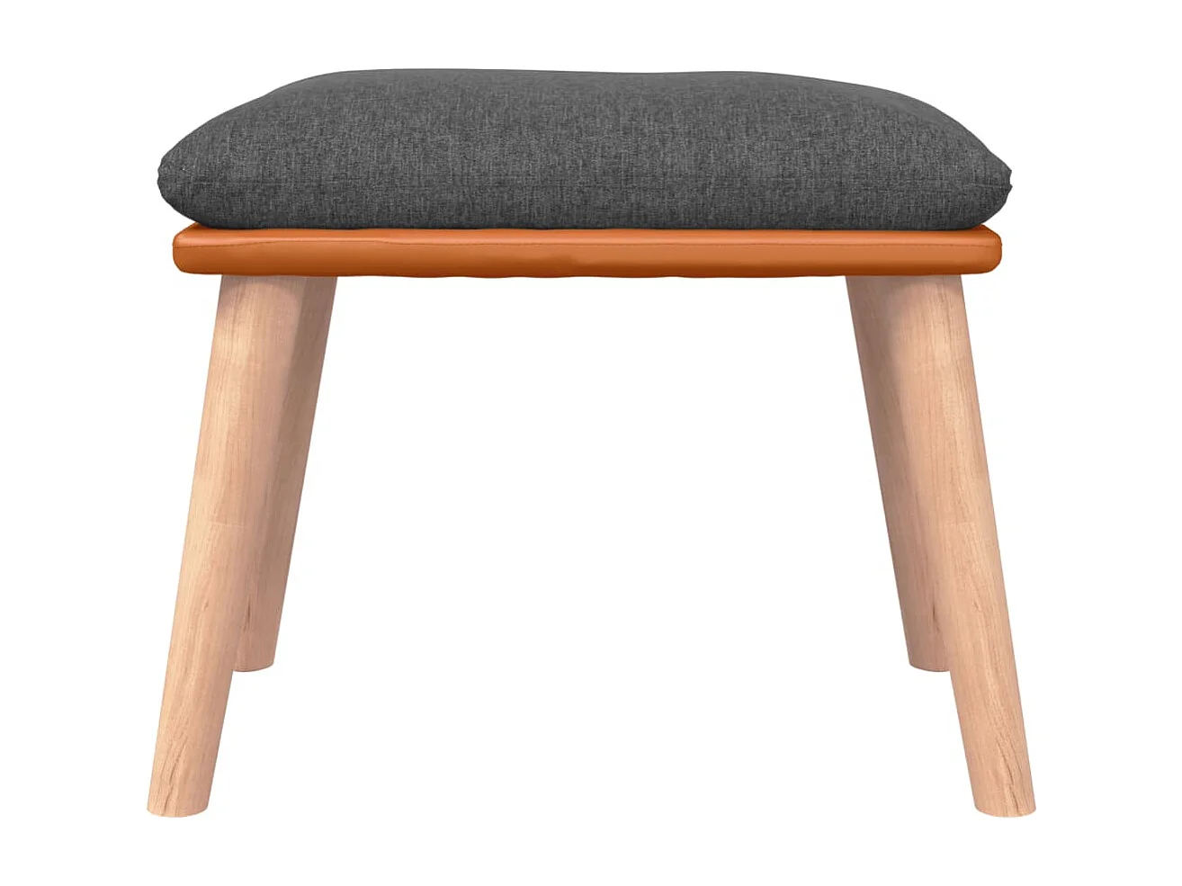 Chaise à bascule avec repose-pied Gris foncé Tissu