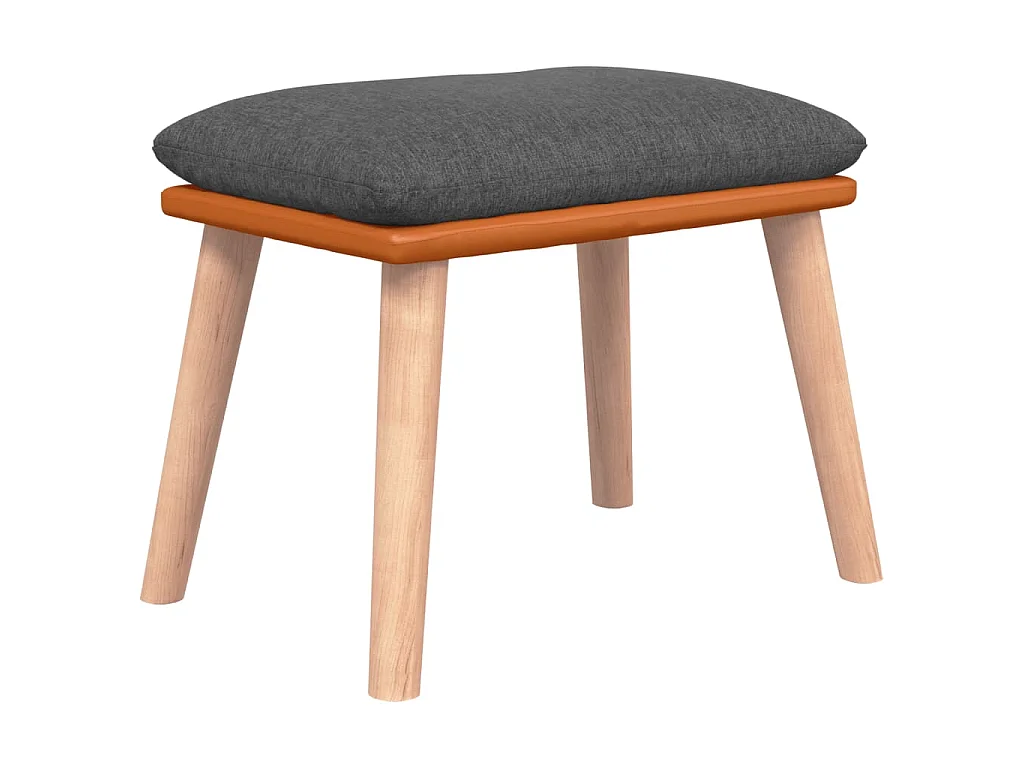 Chaise à bascule avec repose-pied Gris foncé Tissu