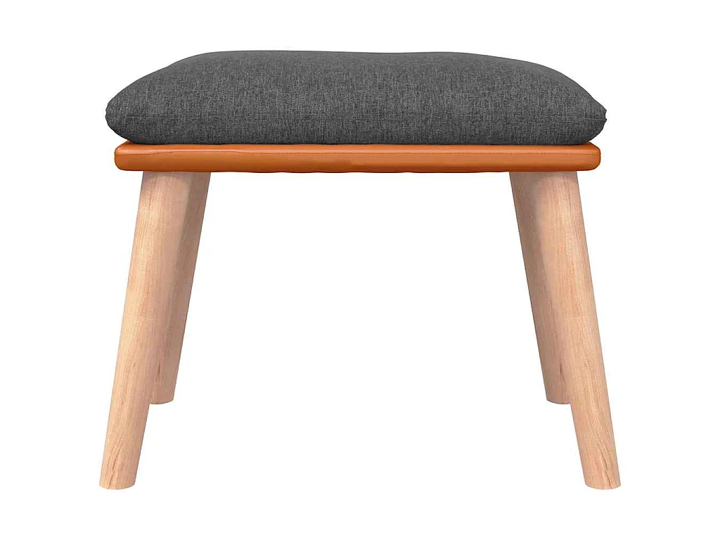 Chaise à bascule avec repose-pied Gris foncé Tissu