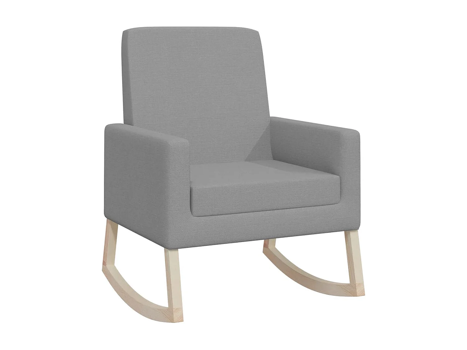 Schaukelstuhl Hellgrau Stoff