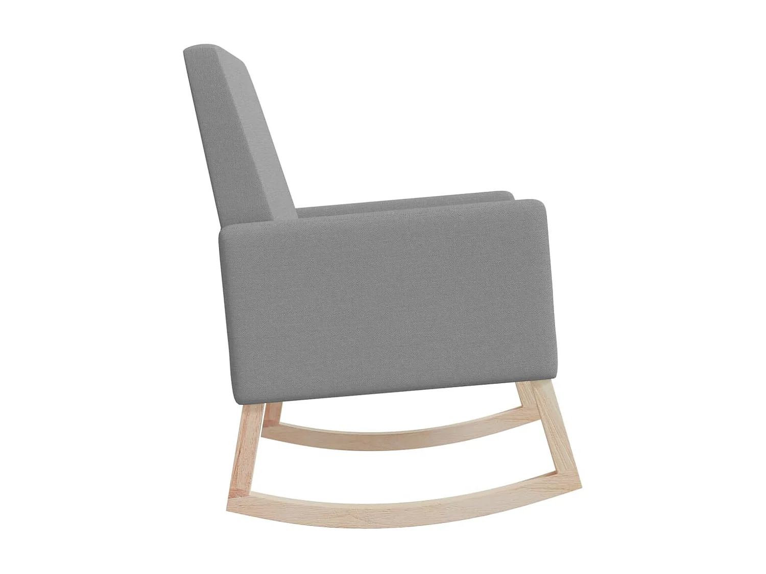 Schaukelstuhl Hellgrau Stoff