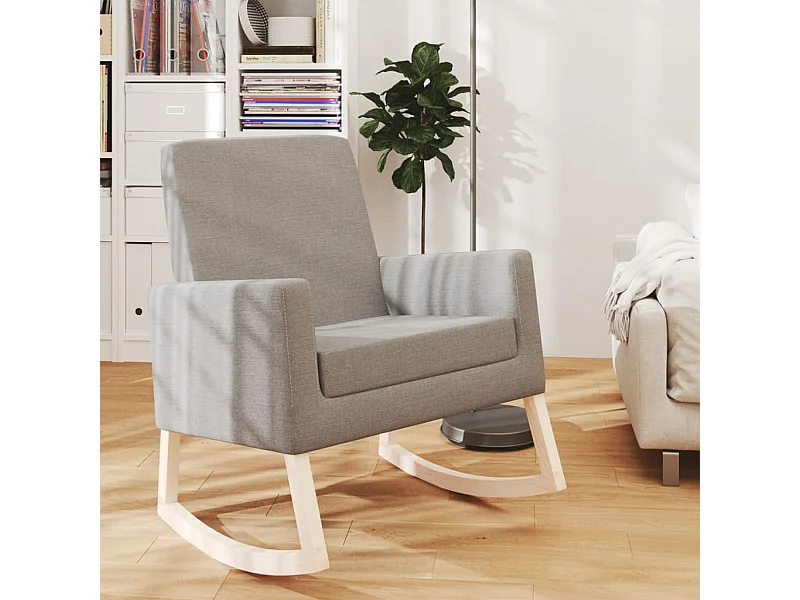 Schaukelstuhl Hellgrau Stoff