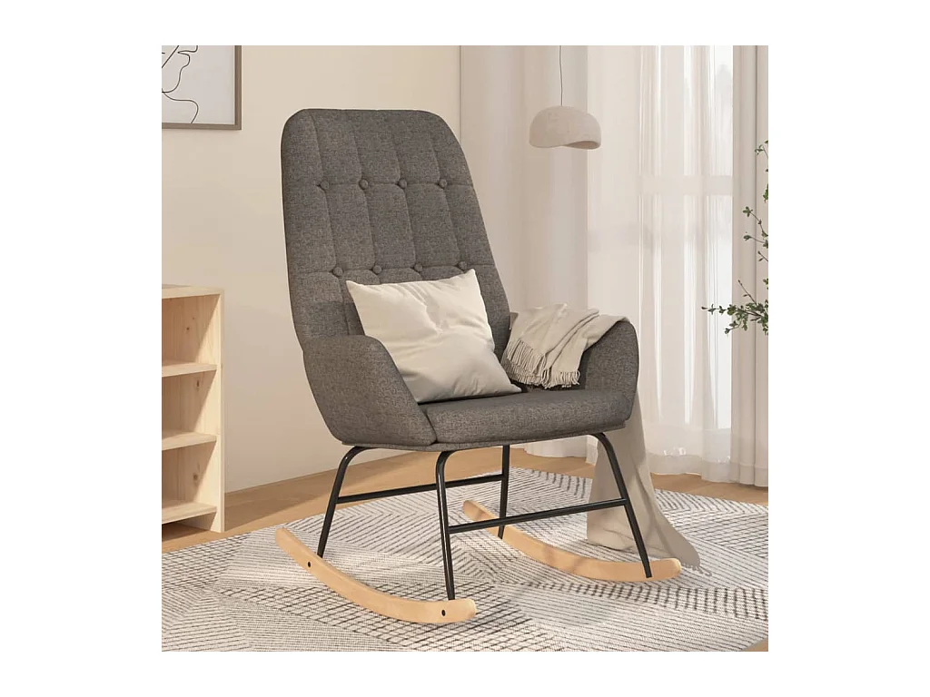 Chaise à bascule Gris clair Tissu