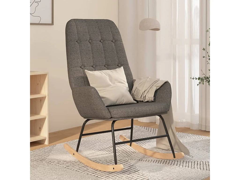 Chaise à bascule Gris clair Tissu