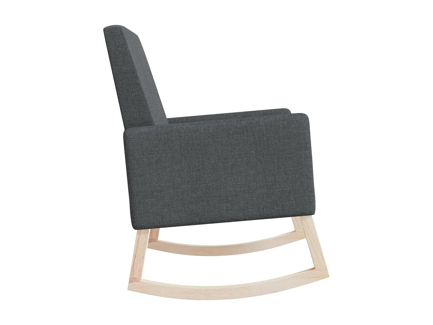 Schaukelstuhl Dunkelgrau Stoff