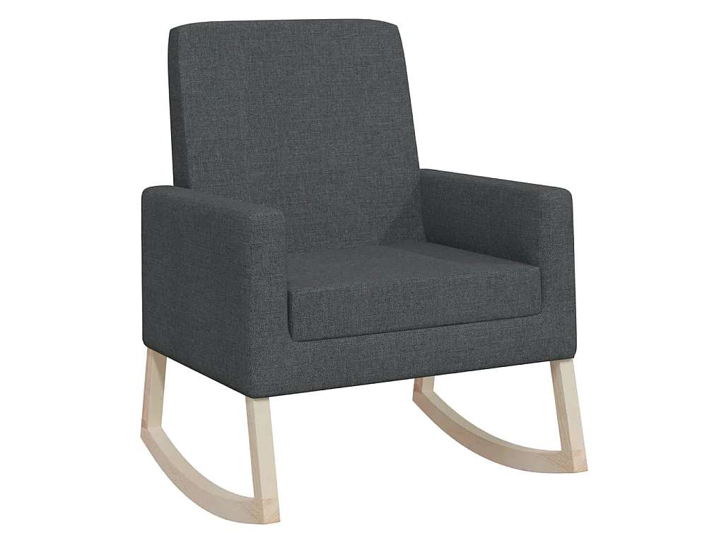 Chaise à bascule Gris foncé Tissu