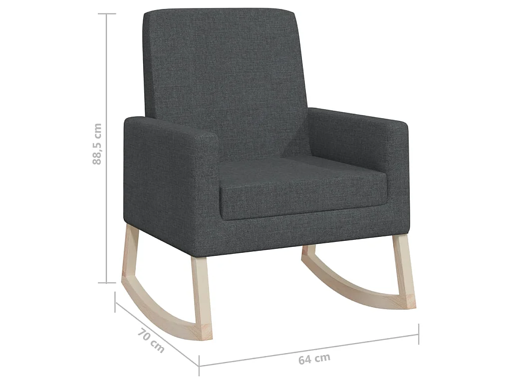 Chaise à bascule Gris foncé Tissu