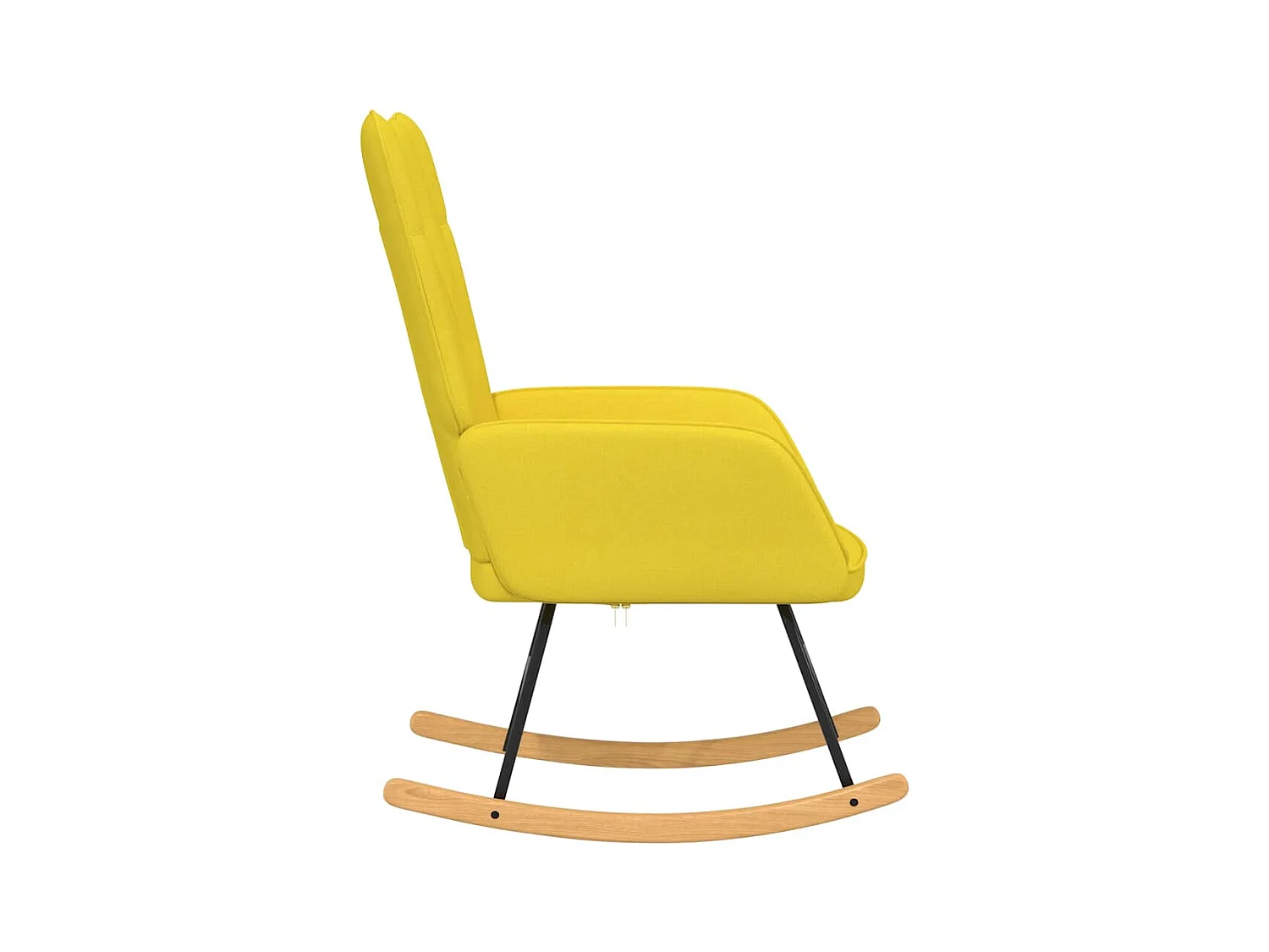 Schaukelstuhl Senfgelb Stoff
