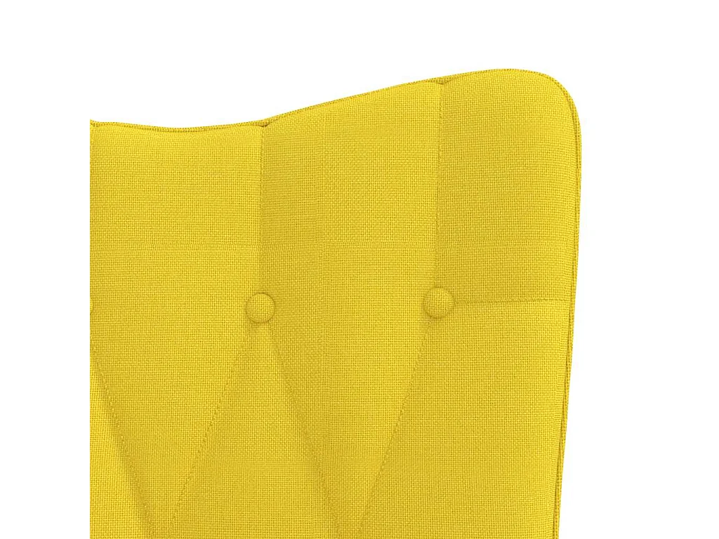 Silla mecedora de tela amarillo mostaza