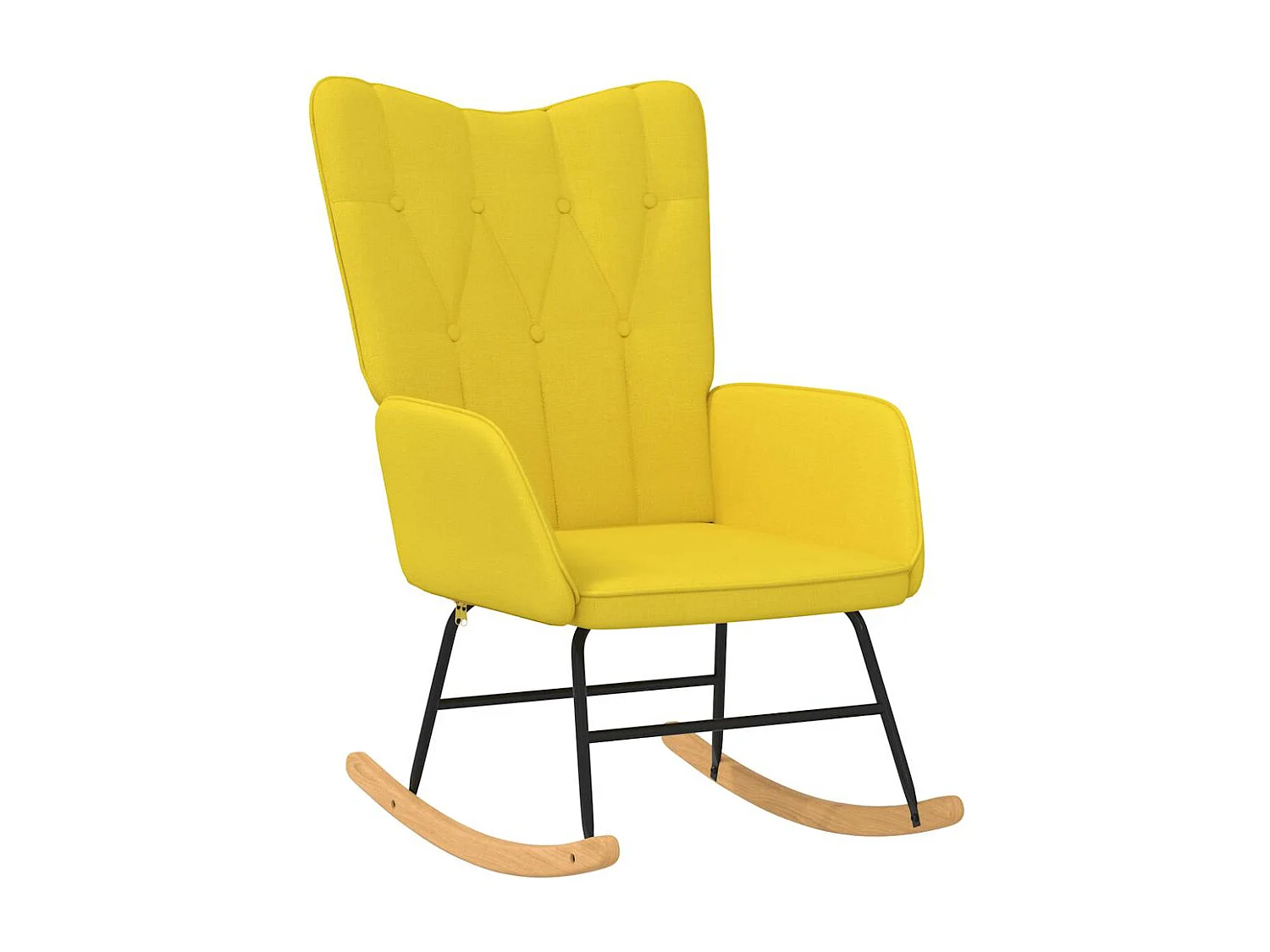 Chaise à bascule Jaune moutarde Tissu