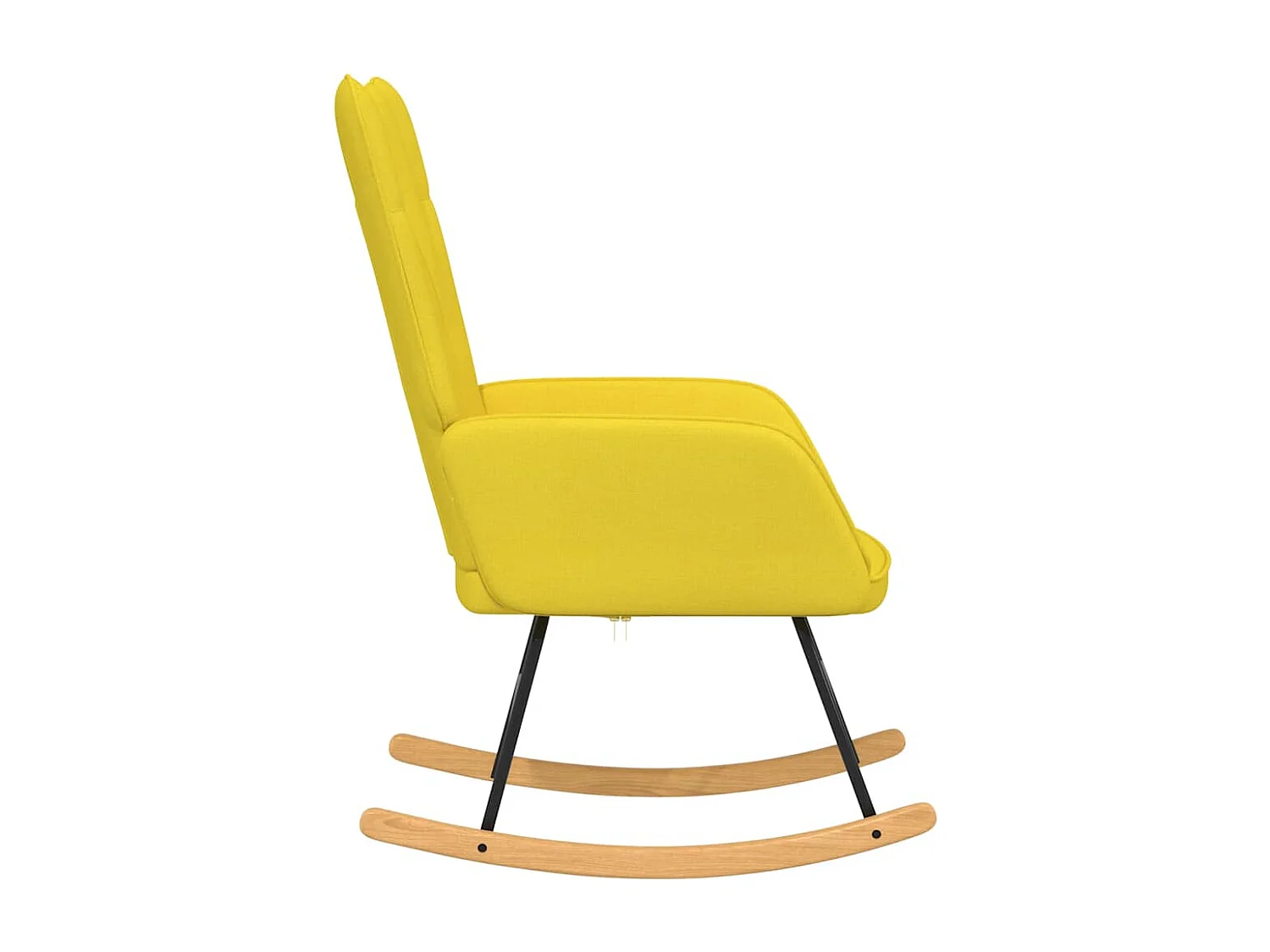 Chaise à bascule Jaune moutarde Tissu