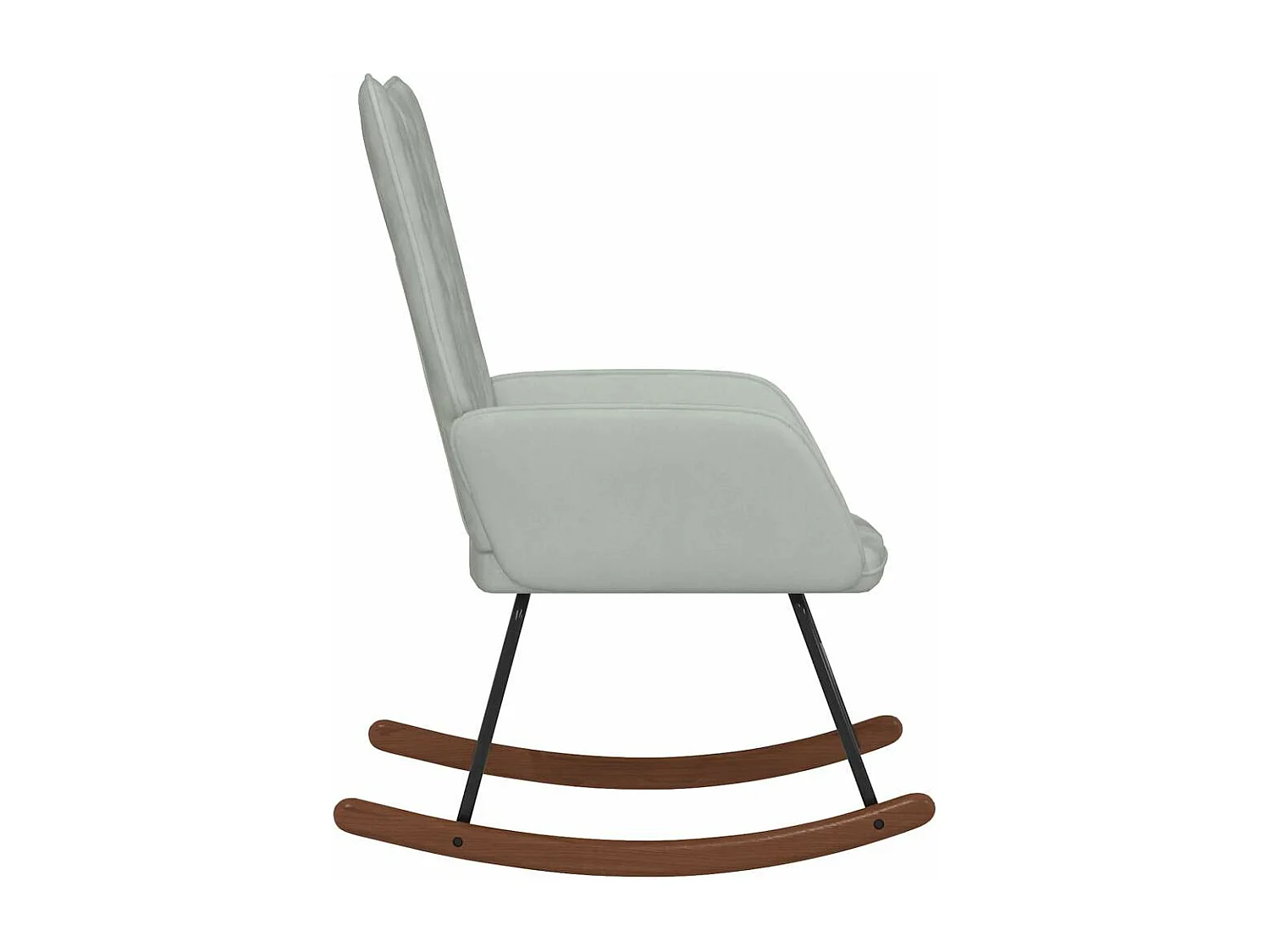 Schaukelsessel Hellgrau Samt