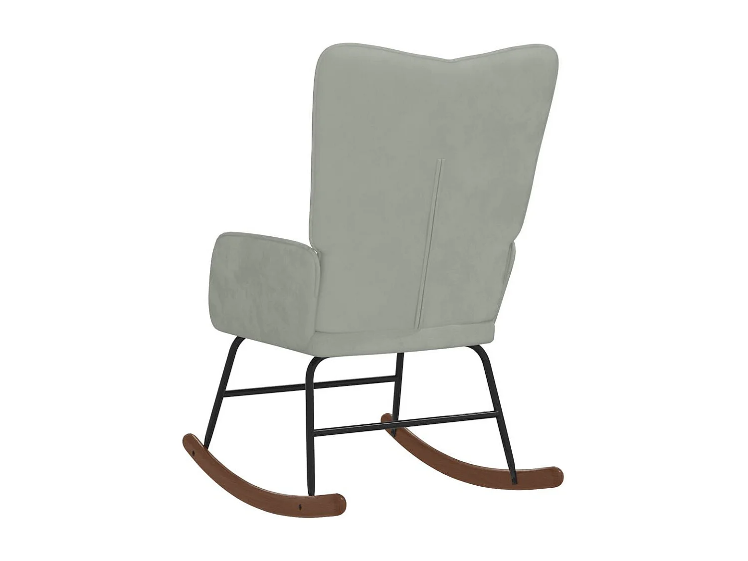 Schaukelsessel Hellgrau Samt