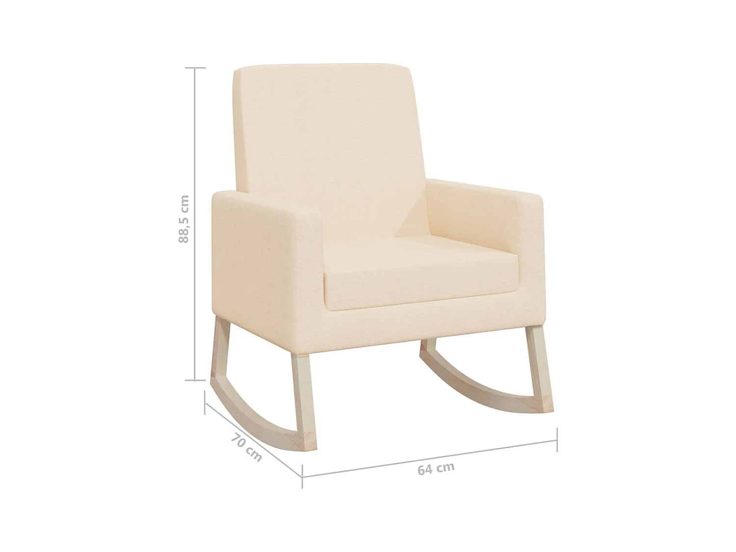 Chaise à bascule Crème Tissu