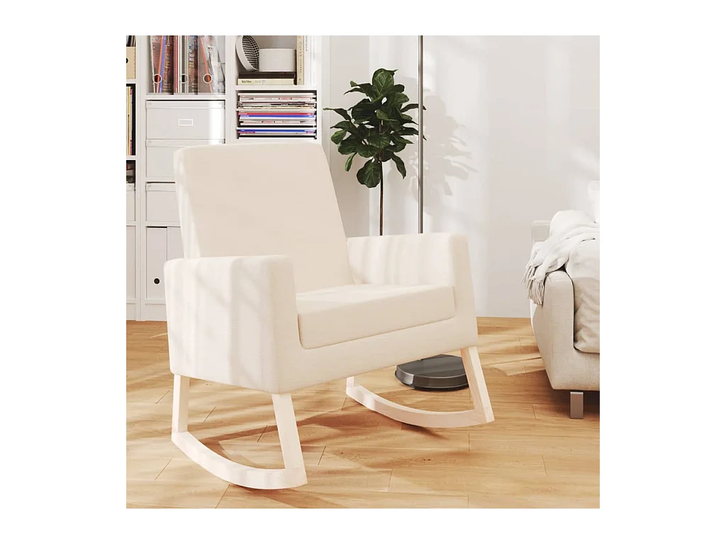 Chaise à bascule Crème Tissu