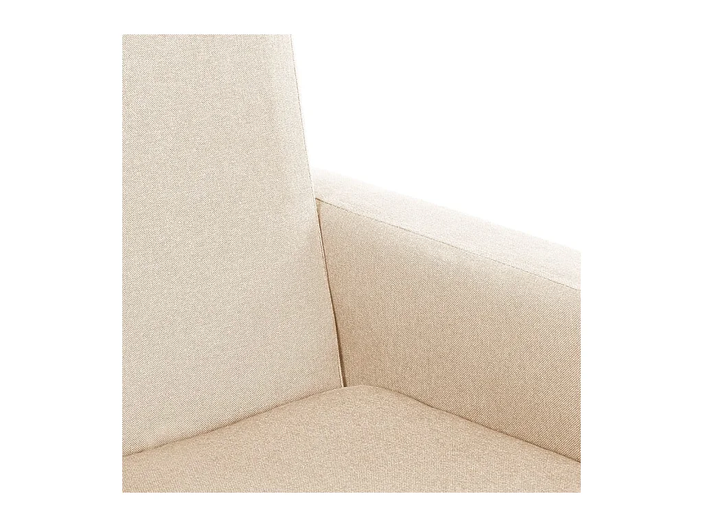 Silla mecedora de tela crema