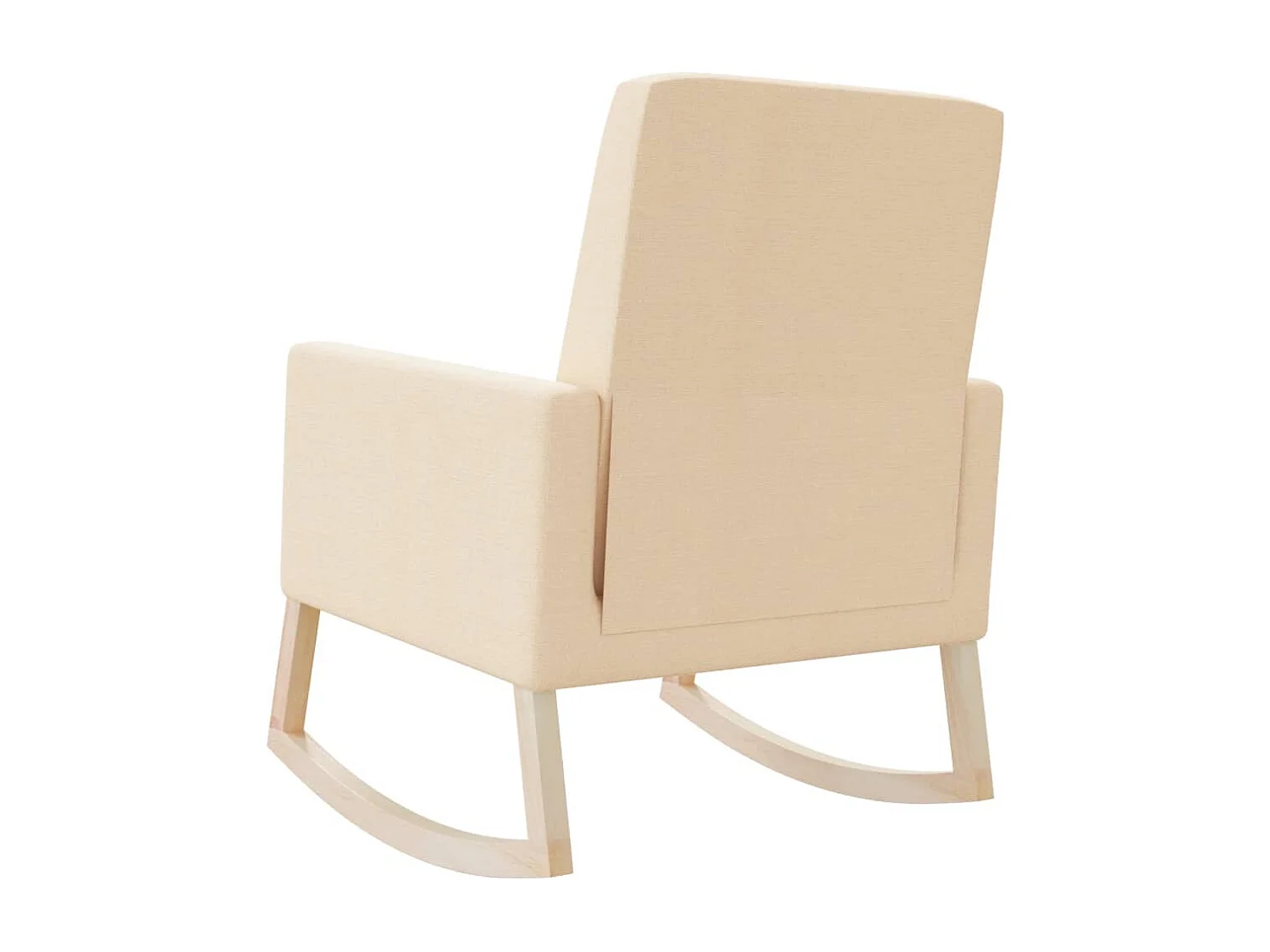 Schaukelstuhl Creme Stoff