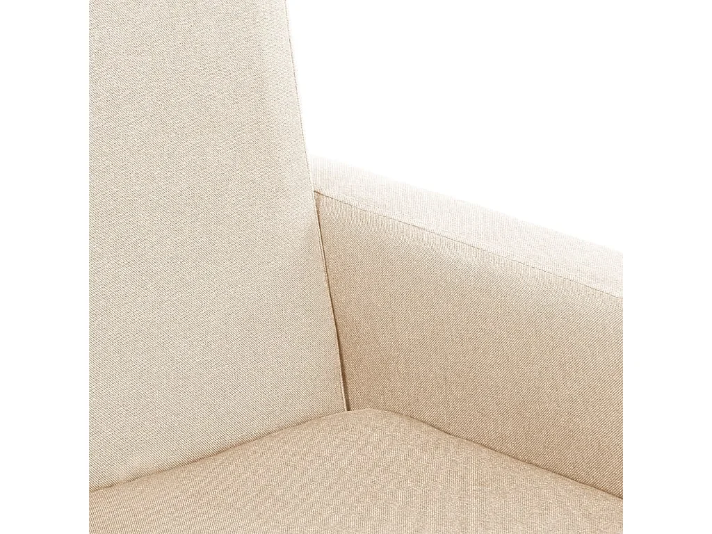 Schaukelstuhl Creme Stoff