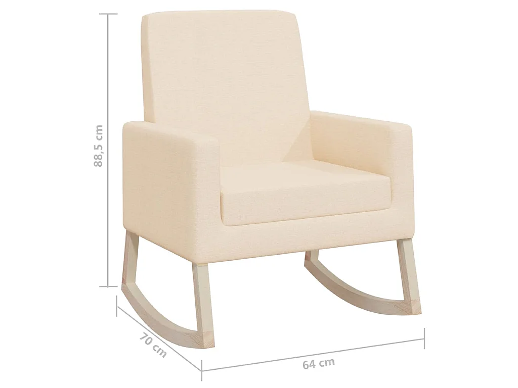 Chaise à bascule Crème Tissu