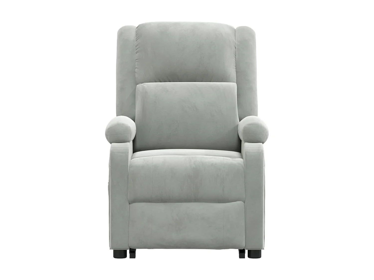 Sillón elevable de terciopelo gris claro