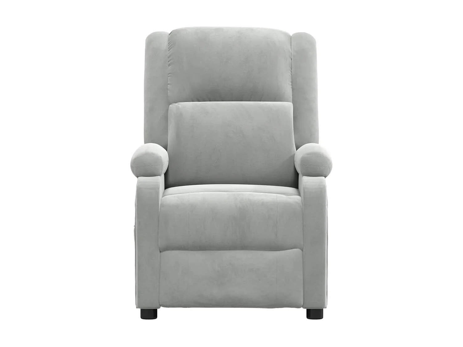 Fauteuil inclinable électrique gris clair velours
