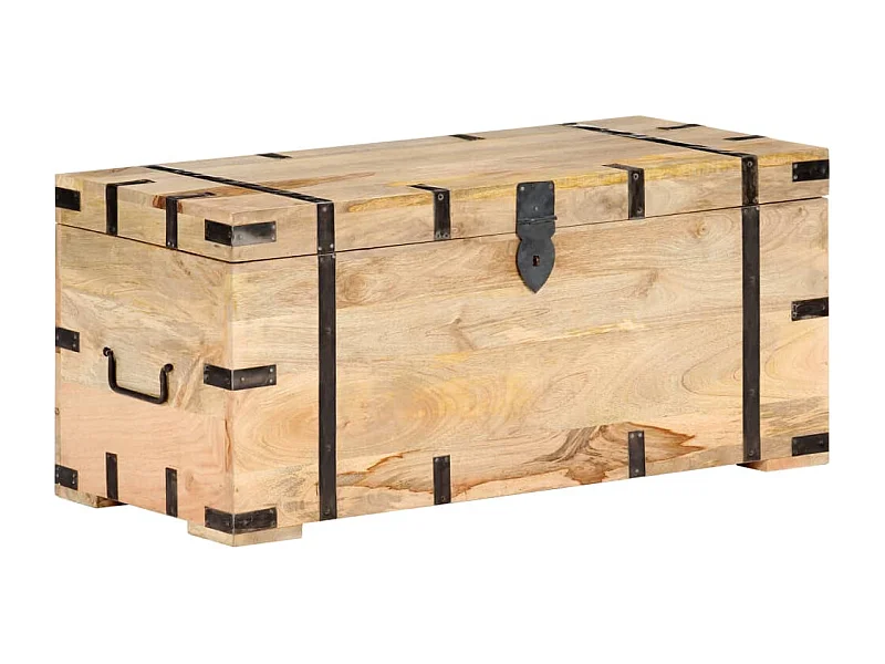 Opbergkist 90x40x40 cm massief mangohout