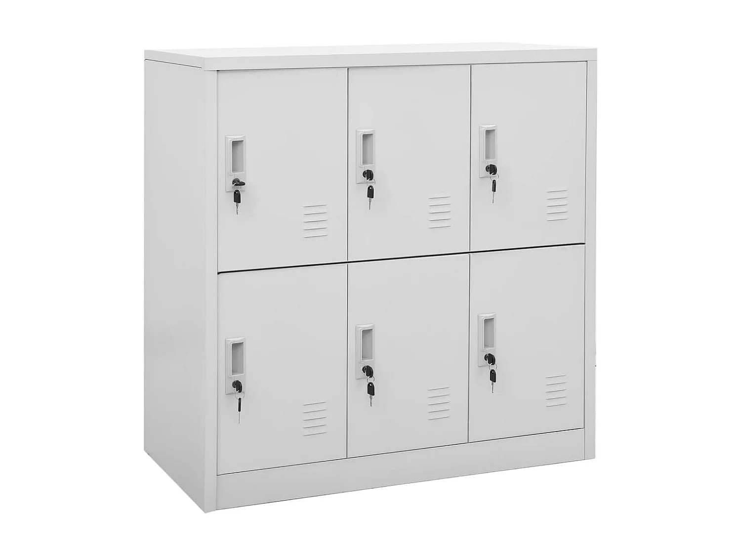 Armario taquilla de acero gris claro 90x45x92,5 cm