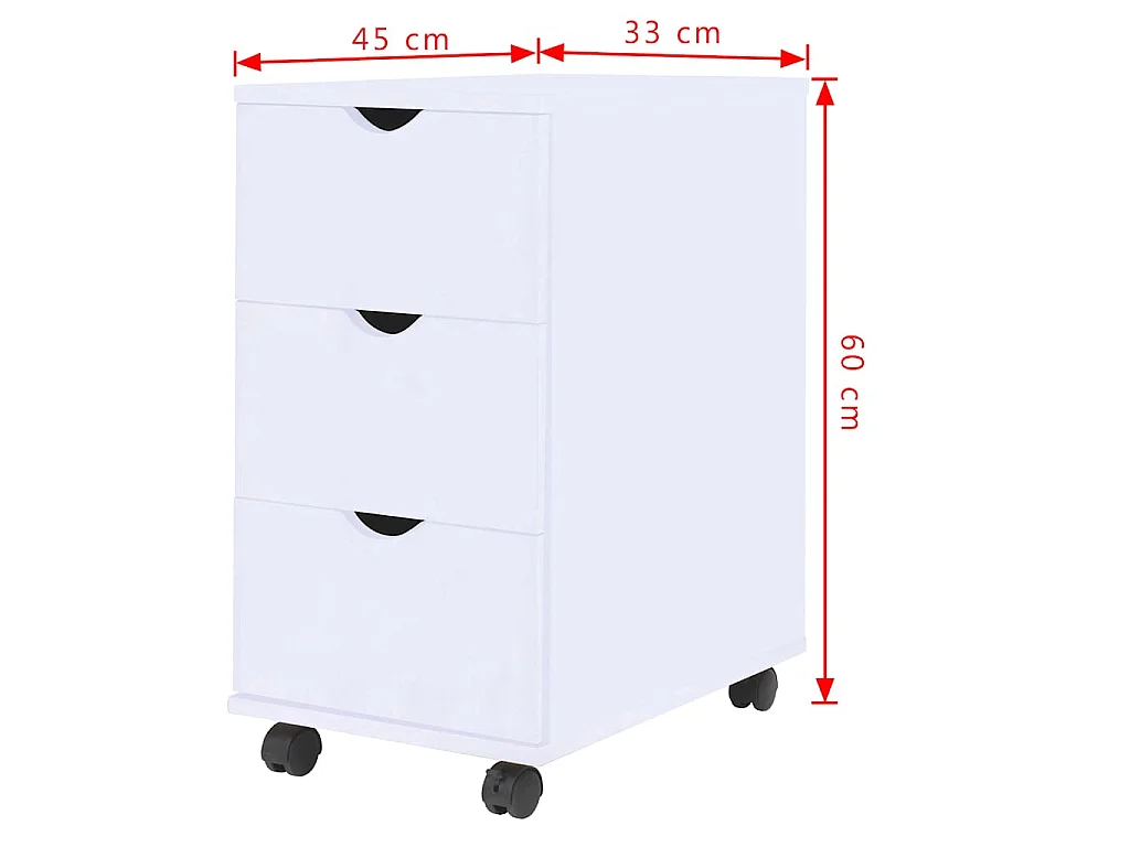Ladekast 33x45x60 cm wit
