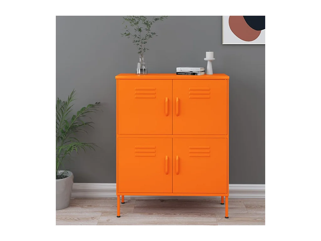 Armoire de rangement Orange 80x35x101,5 cm Acier
