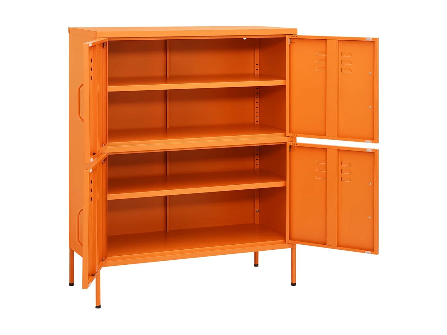 Opbergkast 80x35x101,5 cm staal oranje