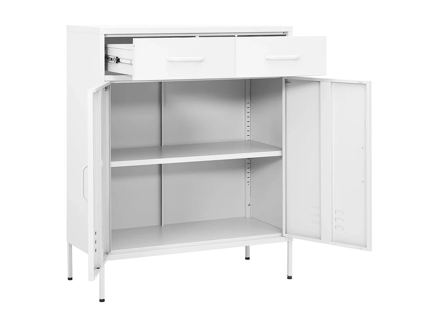 Lagerschrank Weiß 80x35x101,5 cm Stahl