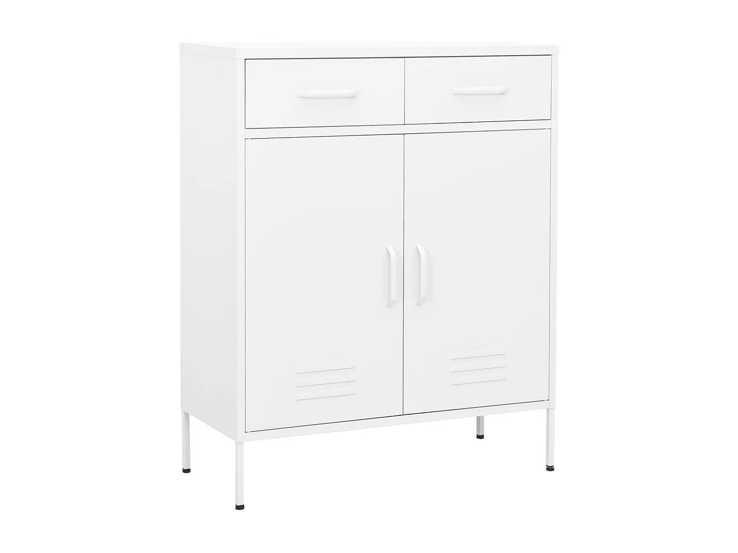 Lagerschrank Weiß 80x35x101,5 cm Stahl