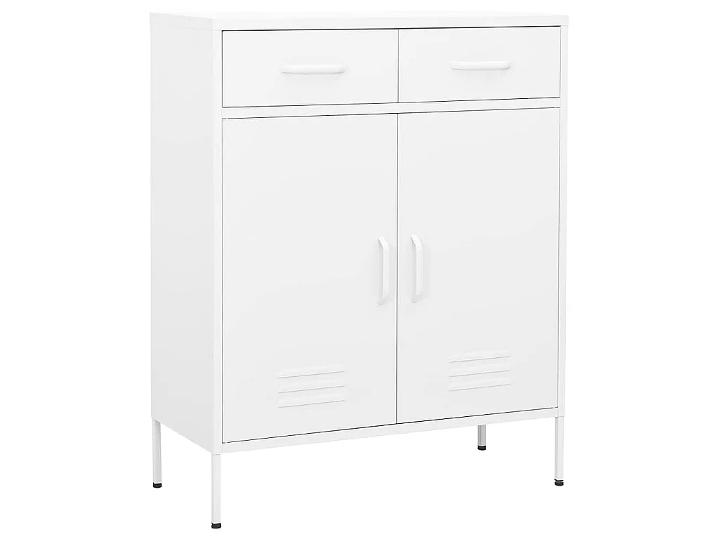 Opbergkast 80x35x101,5 cm staal wit