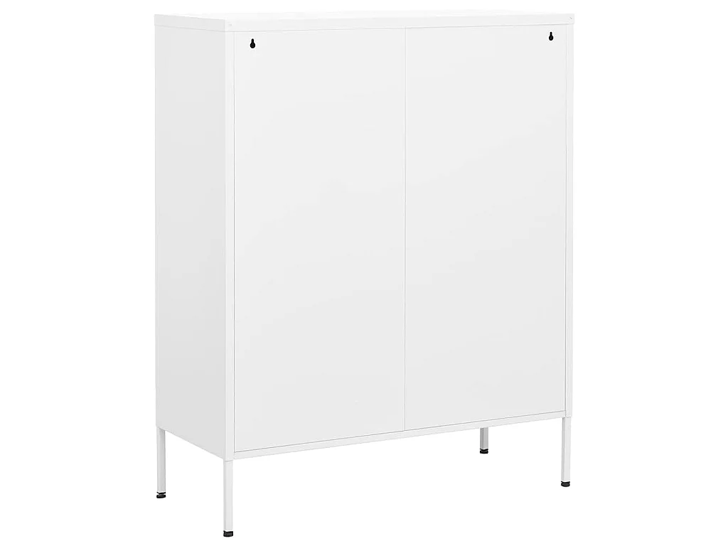 Opbergkast 80x35x101,5 cm staal wit