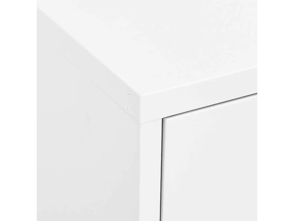 Opbergkast 80x35x101,5 cm staal wit