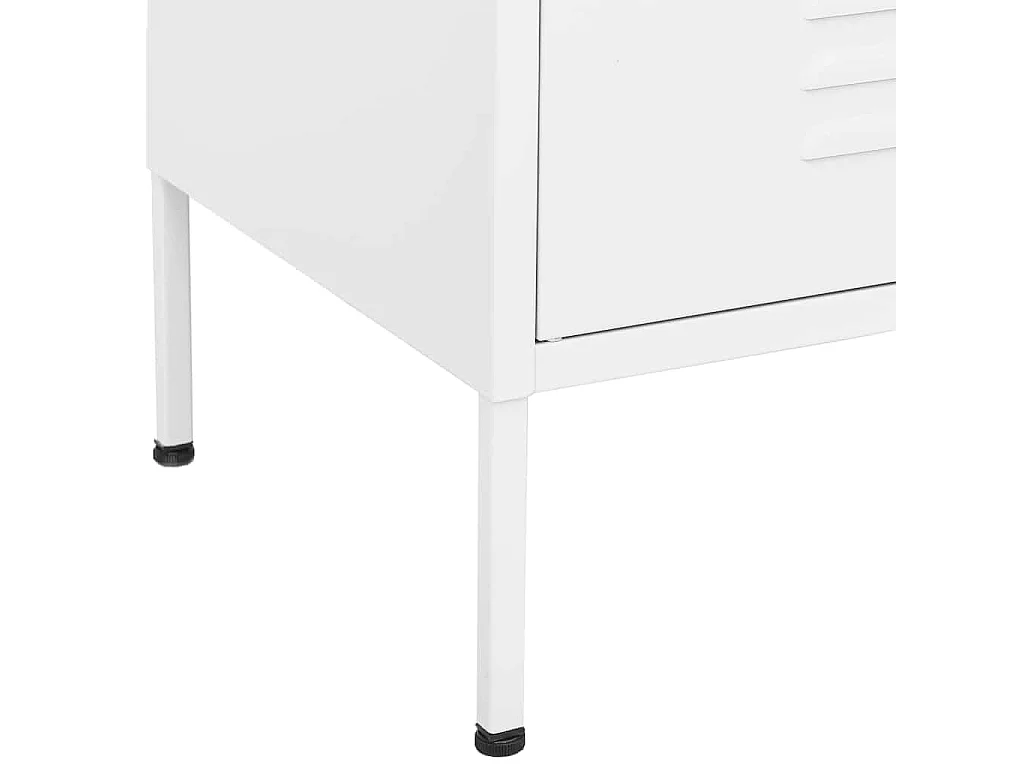 Opbergkast 80x35x101,5 cm staal wit