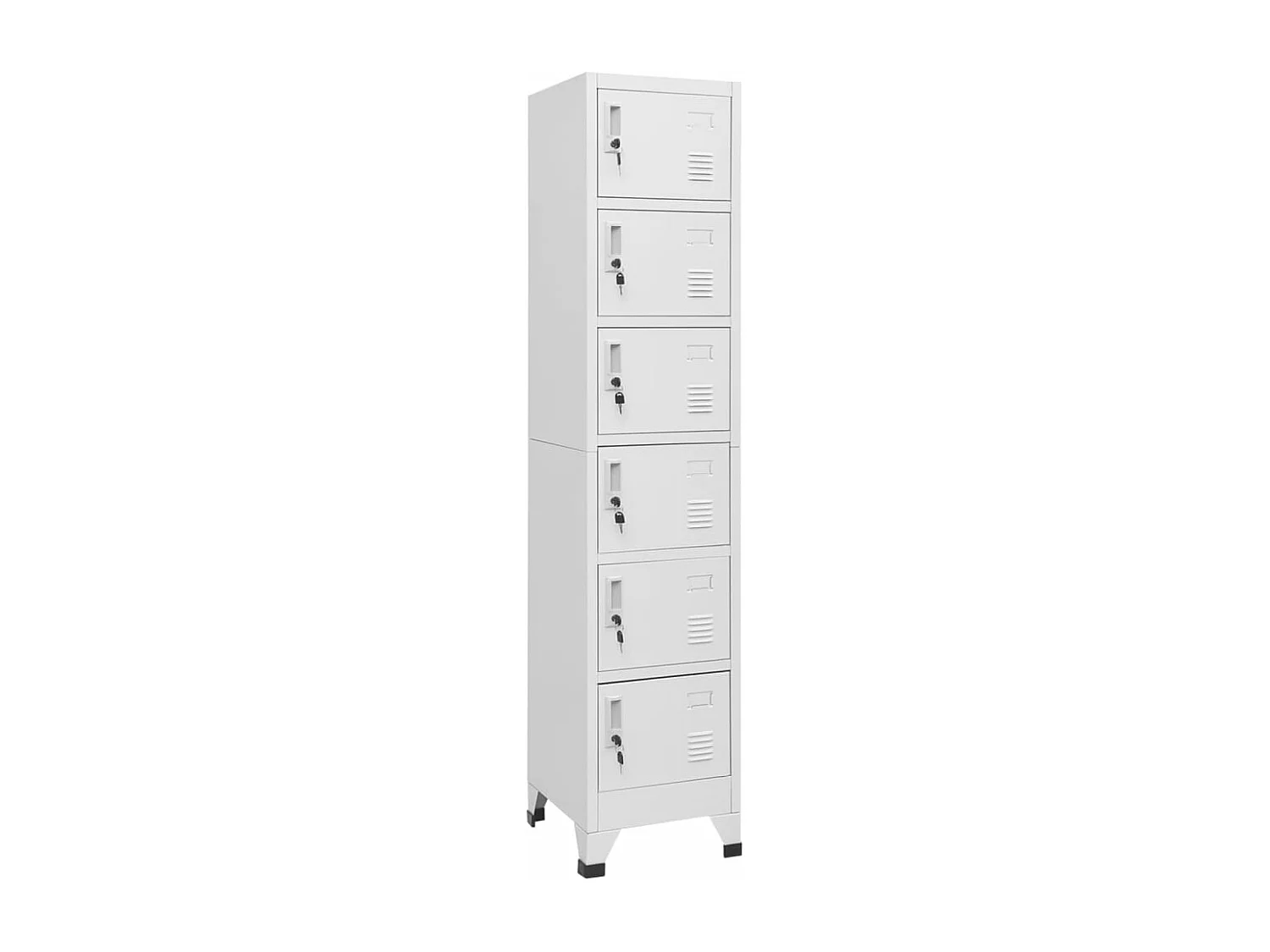 Schließfachschrank Hellgrau 38x40x180 cm Stahl