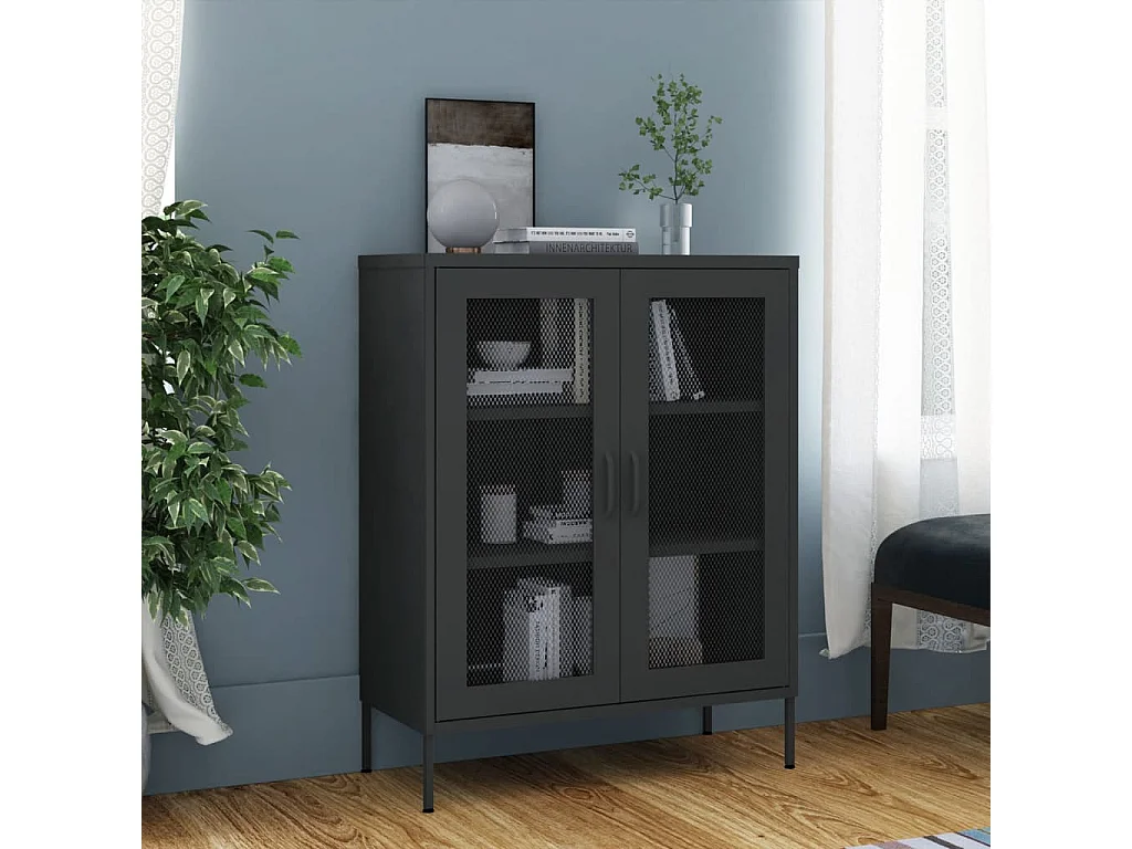 Armoire de rangement Anthracite 80x35x101,5 cm Acier