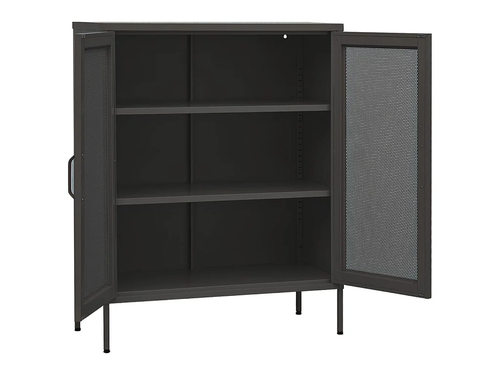 Opbergkast 80x35x101,5 cm staal antracietkleurig